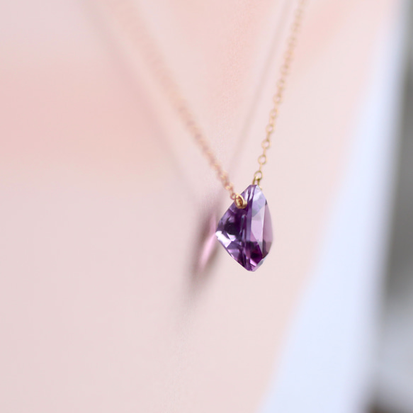 最後一項：「寶石品質」派對OK！優雅紫水晶項鍊*14KGF*銀925* 第6張的照片