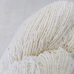 ガラ紡糸 双糸 手紡ぎ糸 手づくりの糸 綿100% 2枚目の画像