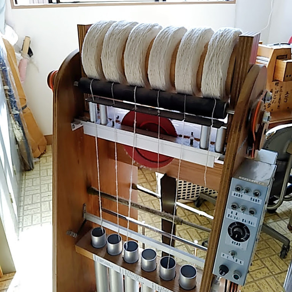 ガラ紡糸 双糸 手紡ぎ糸 手づくりの糸 綿100% 4枚目の画像