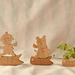 遊んで飾れる五月人形　木製置物　こいのぼり　端午の節句　出産祝い 3枚目の画像