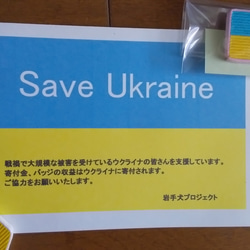送料込 ウクライナ支援☆バッジ　エコクラフト♪新色♡ 3枚目の画像