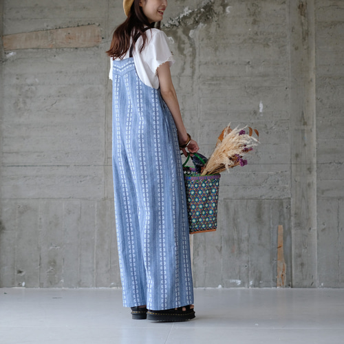 個性的なオンリーワンデザイン！アシンメトリーツートンサロペット