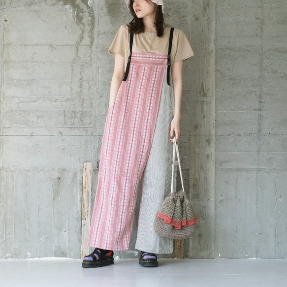 hammock ベージュ サスペンダー付き サロペット