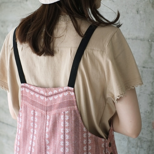 個性的なオンリーワンデザイン！アシンメトリーツートンサロペット