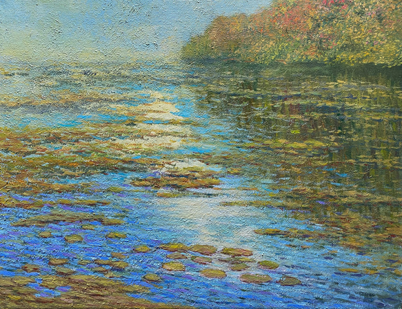 秋の昼」/油絵/風景画/F6号 絵画 Toshimasa 通販｜Creema(クリーマ 