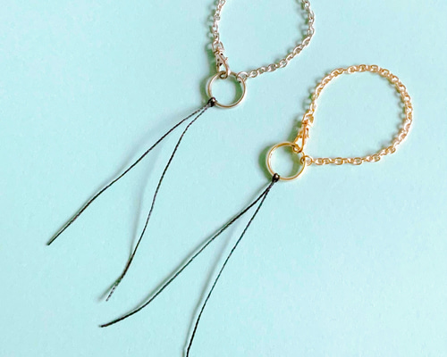 ワックスコード付】バッグチャーム用チェーン金具 その他素材