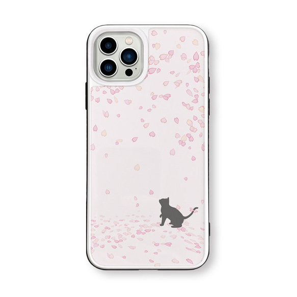 桜 drops (桜色) 【強化ガラス × TPUケース】iPhoneケース　iPhone14　iPhone13　 1枚目の画像