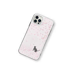 桜 drops (桜色) 【強化ガラス × TPUケース】iPhoneケース　iPhone14　iPhone13　 2枚目の画像