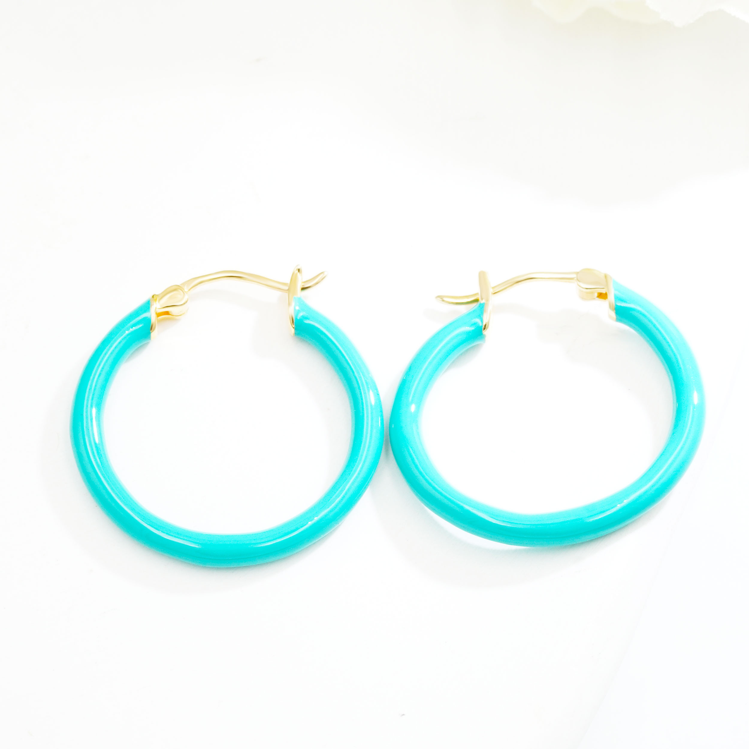 キャンデーカラーエナメル焼きフープピアスM 230328-009