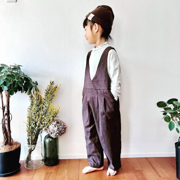 ハンドメイド人気の作家様のサロペットサルエルパンツ