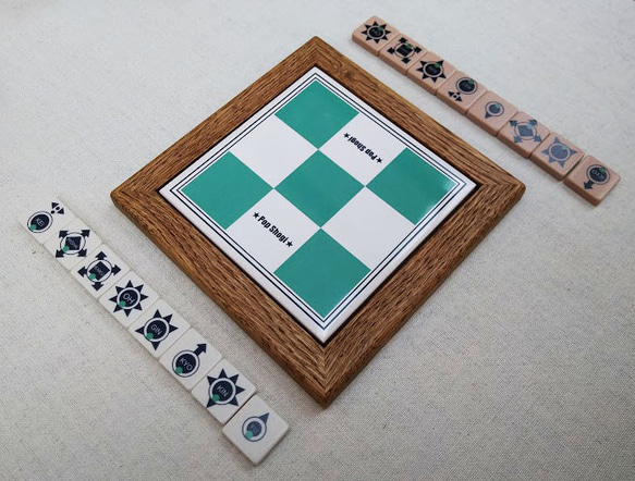 Pop-shogi　ポップ将棋　タイル製ボード　ウッドフレーム仕様 2枚目の画像