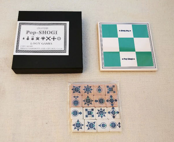 Pop-shogi　ポップ将棋　タイル製ボード　ウッドフレーム仕様 3枚目の画像