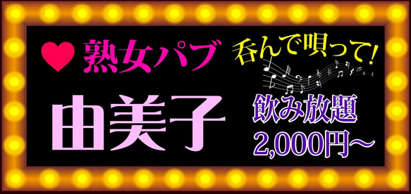 【文字変更無料】スナック 熟女パブ カラオケ 飲み放題 飲屋 酒場 ミニチュア ランプ 看板 置物 雑貨 ライトBOX 6枚目の画像