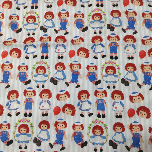 カントリー☆ラガディアン＆アンディ（総柄） 生地 乙女雑貨研究