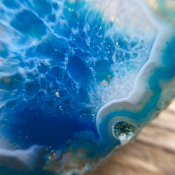 スライスアゲート ドゥルージー ジオード 穴あき ペンダント a08570 2枚目の画像