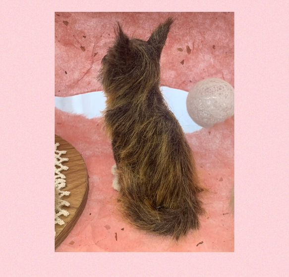 猫の植毛フィギュア 2枚目の画像