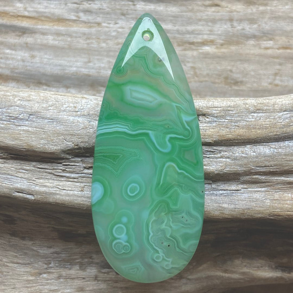 ストライプアゲート 穴あき ペンダント ルース ピクチャーアゲート