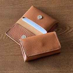 さかも】本革名刺入れマルゴー| ブラック＆ブラウン さかも】本革名刺