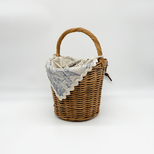 Toile de jouy basket トワルドジュイバスケット かごバッグ Toile de jouy basket トワルドジュイバスケット かごバッグ