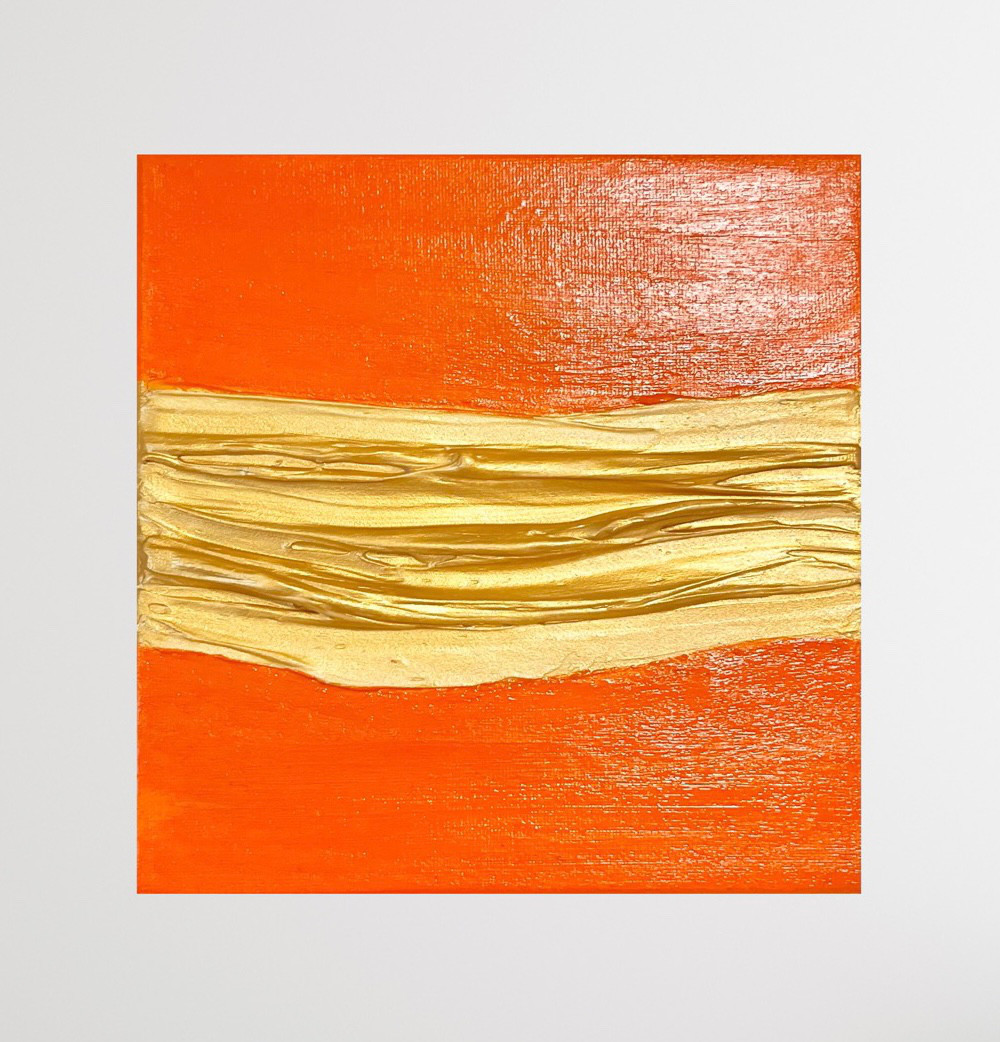 オレンジ 抽象画