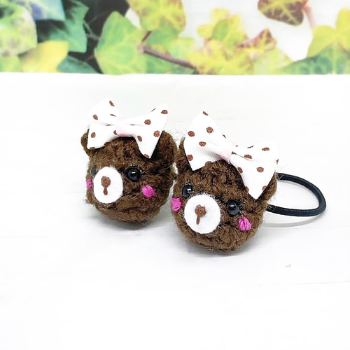 ⓝⓔⓦ【編みぐるみぽっちゃりクマ】ベビーヘアクリップ キッズ