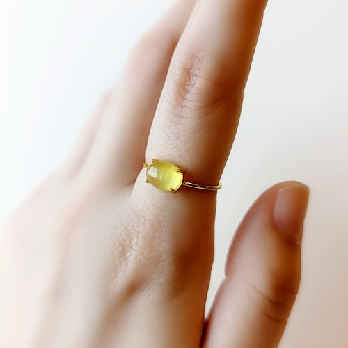 イエローカラープレナイト リング プレナイトリング 指輪 ジュエリー