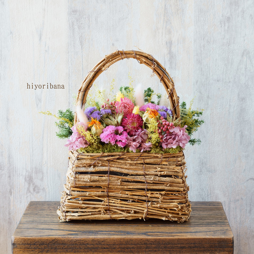 Bleu romantique＞＊紫陽花＊ハーフムーンリース＊三日月リース