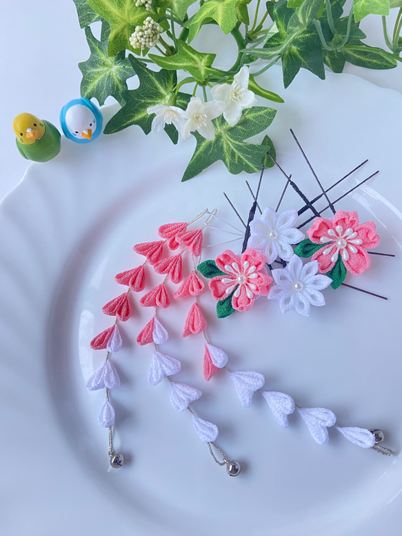 つまみ細工 桜✤ 髪飾りセット 着物 結婚式 前撮り 4枚目の画像