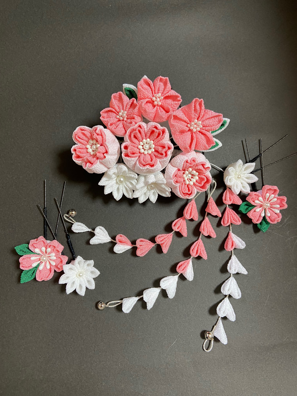 つまみ細工 桜✤ 髪飾りセット 着物 結婚式 前撮り 5枚目の画像
