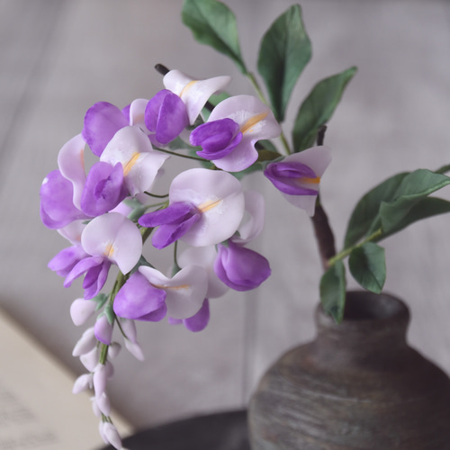 ◇粘土のお花◇ 藤 壺 F794 アートフラワー Old-Fantasy 通販 15670306