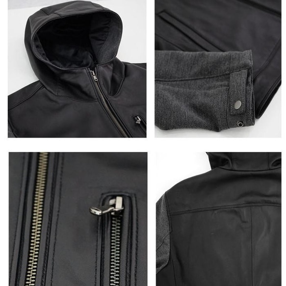 レザージャケット オーダージャケット メンズアウター ジャケット 本革ジャケット 大きいサイズ 小さいサイズ 秋冬新品 ブラック ワークレザージャケット トップコート バイカー メンズ 無地 レトロ アウトドアアウターコート UO2110692894(16302円)