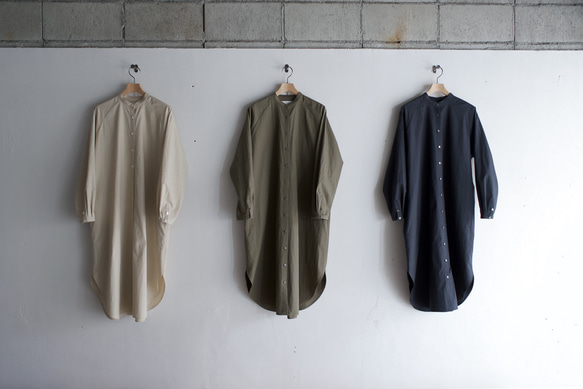 weather cloth cotton linen/raglan shirt one piece/rutabaga 12枚目の画像