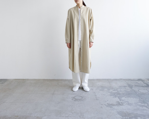 weather cloth cotton linen/raglan shirt one piece/rutabaga 4枚目の画像