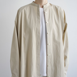 weather cloth cotton linen/raglan shirt one piece/rutabaga 5枚目の画像