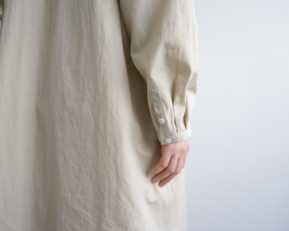 weather cloth cotton linen/raglan shirt one piece/rutabaga 7枚目の画像
