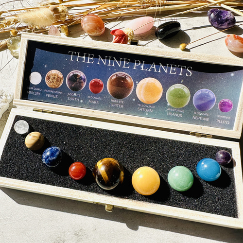 太陽系9つの惑星 自然の宝石 原石の宇宙惑星 天体 その他インテリア