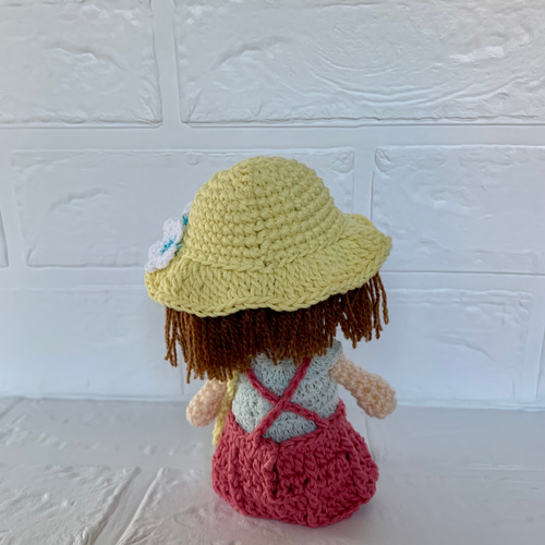 あみぐるみ・小さな女の子 (ちぃちゃん)・着せ替え・帽子レモン色