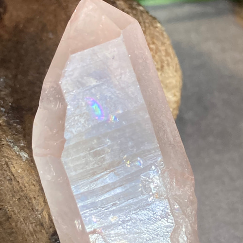 叡智の石✨レインボー レムリアンシードクリスタル ピンク 原石 天然石 