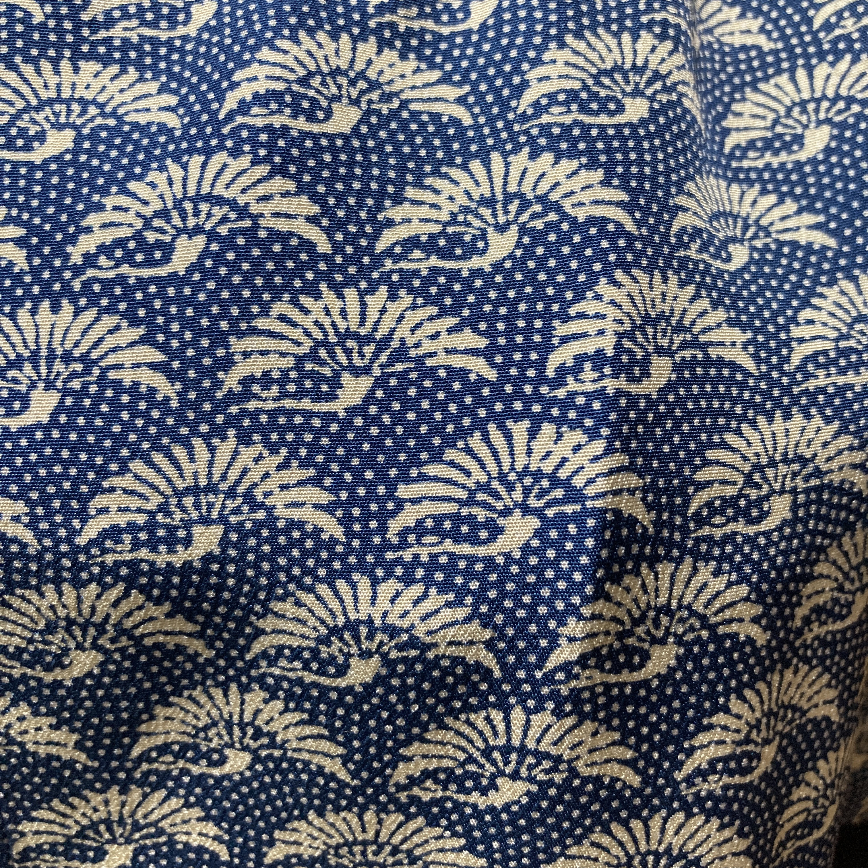 着物からリメイク　ツートンのシンプルワンピース