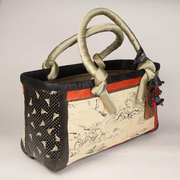 【一閑張・バック】鳥獣戯画　＊送料無料＊ 