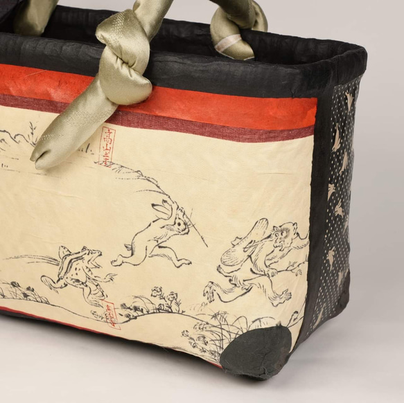 【一閑張・バック】鳥獣戯画　＊送料無料＊ 