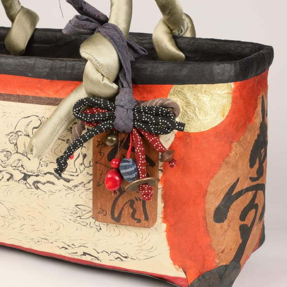 【一閑張・バック】鳥獣戯画　＊送料無料＊ 