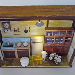 「昭和」　夕食の支度　完成モデル　ジオラマ　ミニチュア　 6枚目の画像