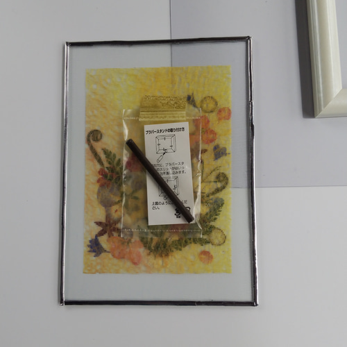 押し花ミニ額④ 薄ピンク色 土佐和紙 その他インテリア雑貨 やまももの