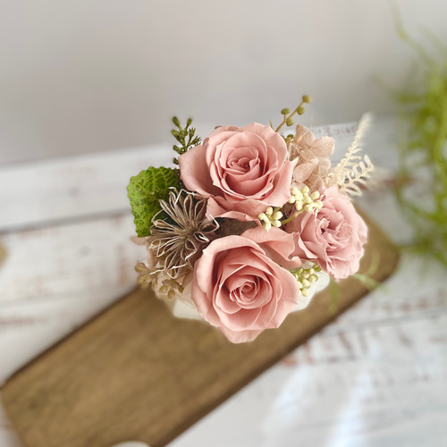 プリザーブドフラワーアレンジメント プリザーブドフラワーアレンジメントピンク | BrightlySeaShine