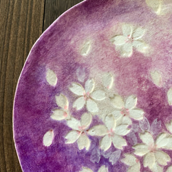 桜　オーブン陶土のお皿 4枚目の画像
