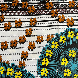 Sold ガーナアフリカン着物 WOODIN「花旅」フルオーダー／セミオーダー 10枚目の画像