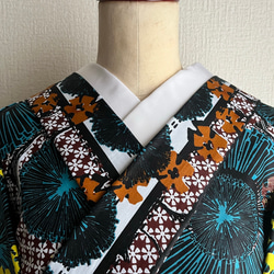 Sold ガーナアフリカン着物 WOODIN「花旅」フルオーダー／セミオーダー 6枚目の画像