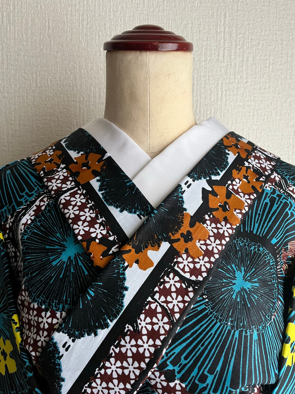 Sold ガーナアフリカン着物 WOODIN「花旅」フルオーダー／セミオーダー 6枚目の画像
