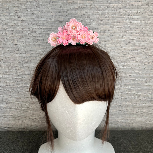 つまみ細工 桜ティアラ ピンク *卒業式 *入学式 *成人式 *結婚式 *花嫁